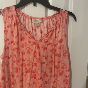 Michael Kors sleeveless pink top-size small. Worn once. In excellent condition.